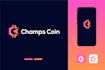 do modern startup tech, crypto, cyber security, technology and app logo