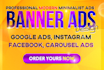 design perfect google banner ad set for adwords display ads