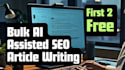 write bulk jasper ai assisted SEO optimized articles