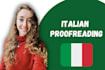 edit and proofread any italian text