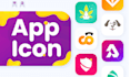 design modern app icon logo with two concepts