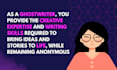 ghostwrite romance or erotica scenes, books or ebooks