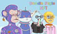 create cute doodle cartoon art style nft collection