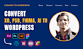 convert xd, psd, ai, figma to wordpress by using elementor