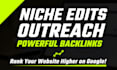 high quality SEO backlinks blogger outreach niche edits link building