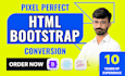 convert figma to html, figma to react js, psd to html tailwind bootstrap website
