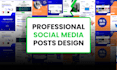 design instagram twitter posts and banners for your business