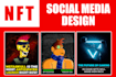 design creative nft social media post designs