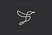 do modern minimalist line art text or badge logo design