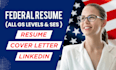 provide new ats federal resume writing service for usajobs, ecq, mtqs, ptqs