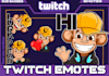 create custom cartoon mascot emotes, badges for twitch, kick