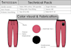 create clothing tech pack spec sheet technical flat sketch