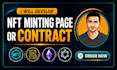 develop an nft contract and minting website