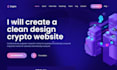 create a clean design cryptocurrency website