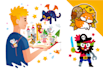 create magic cartoon children illustrations
