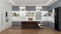 create kitchen interior design and 3d render