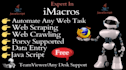 make imacros and javascript bot to automate any web task