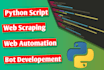 do python scripting, coding, web automation, and scraping