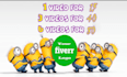 do funny minions logo jumping short video ad in 12 hrs