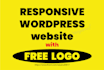 develop a responsive wordpress website with free logo