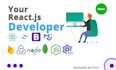 develop custom website with react nodejs database and responsive design