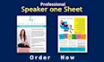 design professional speaker sheet,press kit, media kit, speaker kit