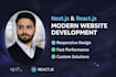 build a modern next js website using react js