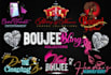 glitter feminine beauty salon eyelashes hair nail boutique kids logo in 4 hours