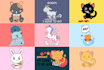design cute cartoon characters