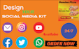 create social media kit design