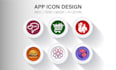 design simple and trendy app icon for android and IOS apps
