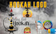 create a clean, hookah, wine, smoke, lounge, bar, restaurant logo