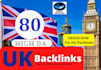 build 80 high da UK SEO uk backlinks manually