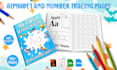 design kids activity book, letters and numbers tracing and kdp low content book
