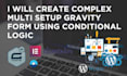 create complex multi setup gravity form conditional logic