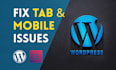 fix responsive issues of wordpress website and make it mobile friendly