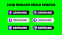 create loop animated social media banner for streaming