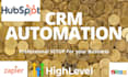 setup hubspot CRM with sales funnels and automation