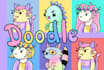 create nft character collection in doodles, chibi style