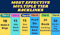 provide multiple tier linkbuilding white hat SEO backlinks service