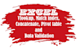 do excel formulas, pivot table and data validation