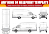 make vehicle template and blueprint, outline for wrap design