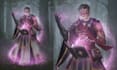 create a cinematic fantasy illustration with storytelling and original character