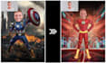 turn you, your kids face head shot into a superhero caricature