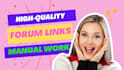 create quality forum links in english