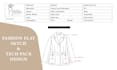 create fashion flat sketch and tech pack