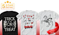 deliver halloween t shirt design for merch by amazon esty and  redbubble