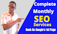 do monthly complete SEO service with backlinks to rank higher on search engines