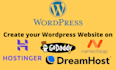 create website on godaddy namecheap hostinger  bluehost