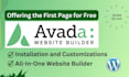 install, design, bugs and customize website in avada theme